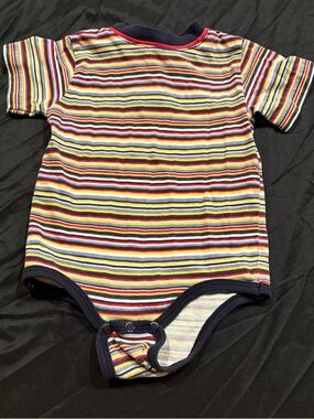 Vintage Okie Dokie Striped onesie size 12 months